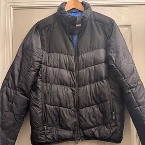 GAP Men's Black and Blue Puffer Jacket